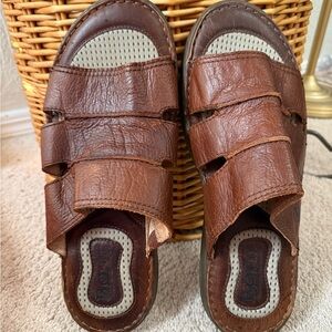 Born Brown Leather Sandals